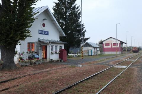 Fotografie Dlhé nad Cirochou Obec Train Station