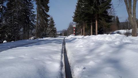 Fotografie Pohronská Polhora Zbojská Train station